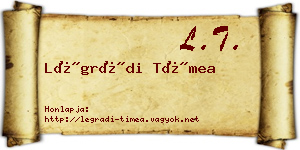 Légrádi Tímea névjegykártya